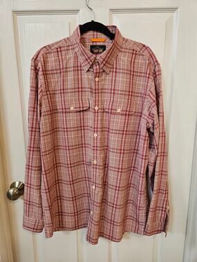 Orvis Trout Bum Men’s Plaid Long Sleeve Fishing Shirt Size Large